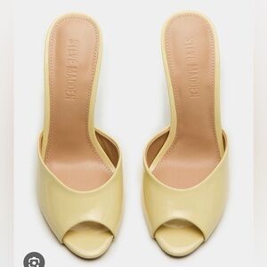 Steve Madden Butter Yellow Peep Toe Heels - Priya